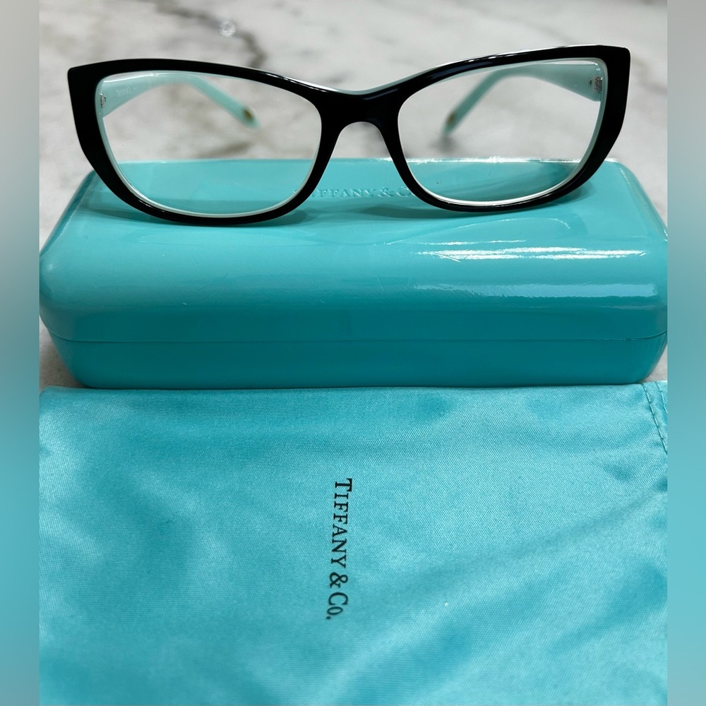 Tiffany & Co. Cat-Eye Glasses with Tiffany Blue Case and Pouch